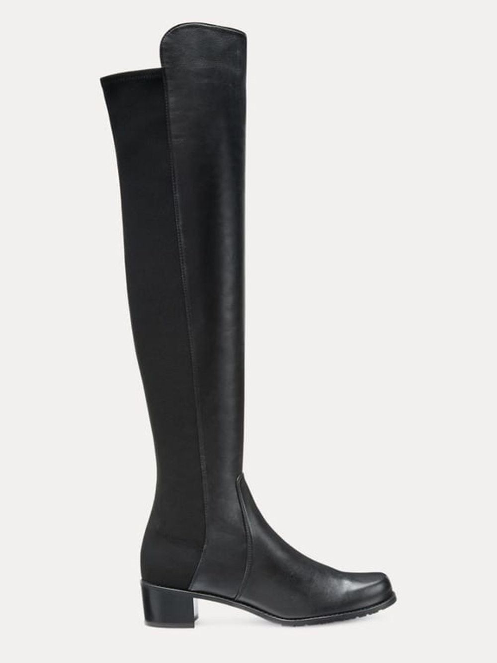 Stuart Weitzman Women's Black Over-the-Knee Stretch Leather Boots - size 7